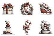 Cute Christmas Clip Art, an Illustration by designcity5 (Thumbnail 3 of 5)