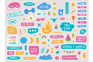 Cute Planner Stickers, Diary Or