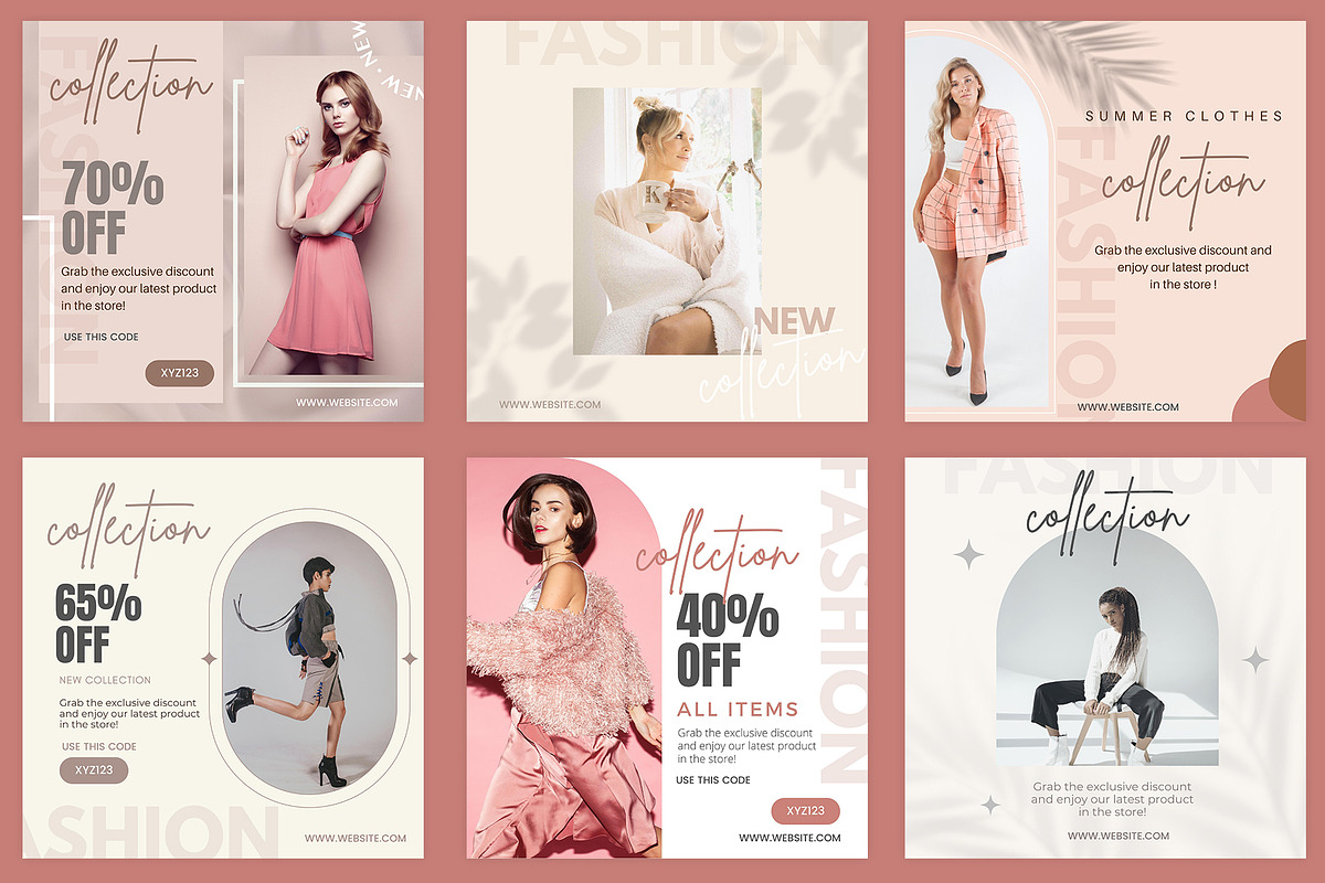Canva instagram Fashion Template, a Social Media Template by illycreative