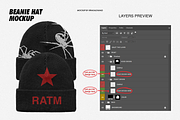 Beanie Hat Mockup, a Hat Mockup by Irhasalfahad (Thumbnail 2 of 3)