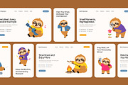 65 Sloth Character Illustrations, an Animal Illustration by Creative Stall (Thumbnail 5 of 10)