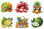Tropical Fruit Summer Clipart, an Illustration by OK Design (Thumbnail 5 of 5)