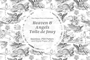 Heaven & Angels Seamless Pattern