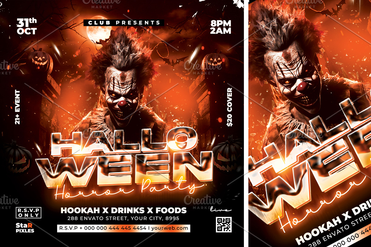Halloween Party Flyer, a Flyer Template by StarPixles11 (Photo 3 of 3)