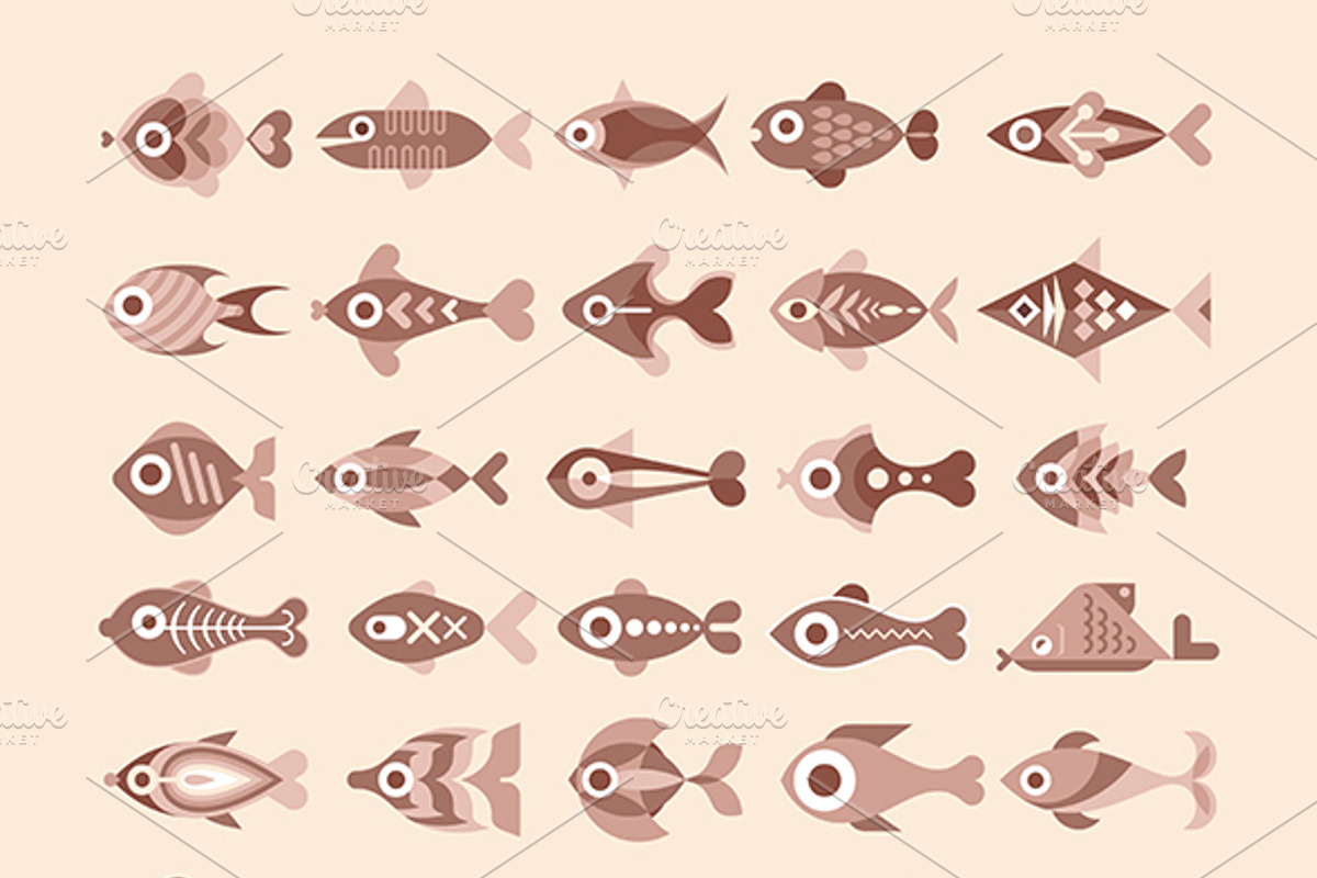 Fish icon set, an Icon by danjazzia