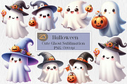 Cute Ghost Halloween Sublimation, an Illustration by Creative Art (Thumbnail 1 of 4)
