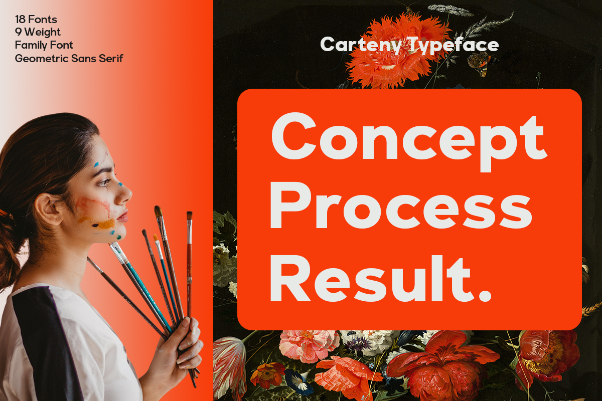 Carteny - Geometric Sans Family, a Sans Serif Font by Say Studio (Photo 7 of 13)