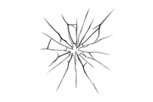 Glass crack broken texture, an Object Illustration by Things for designers
