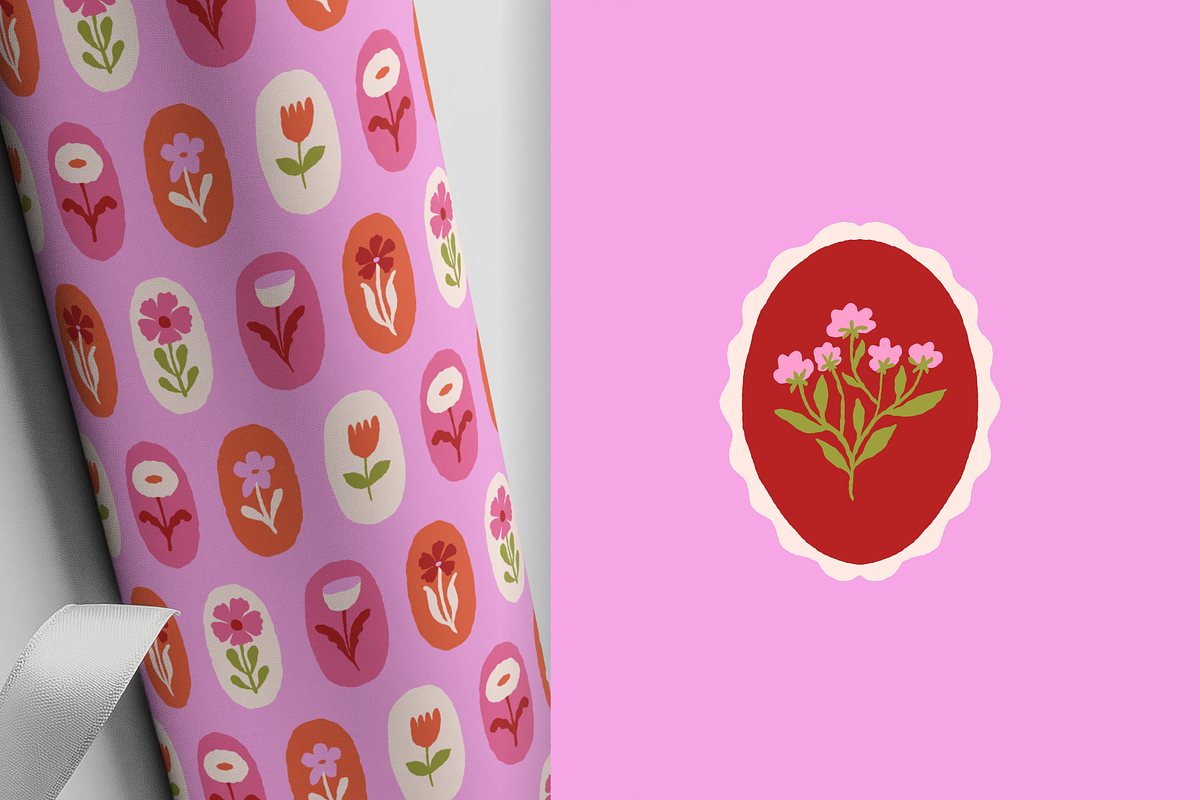 Love and flowers. Seamless patterns, a Pattern Graphic by venimo (Photo 8 of 12)