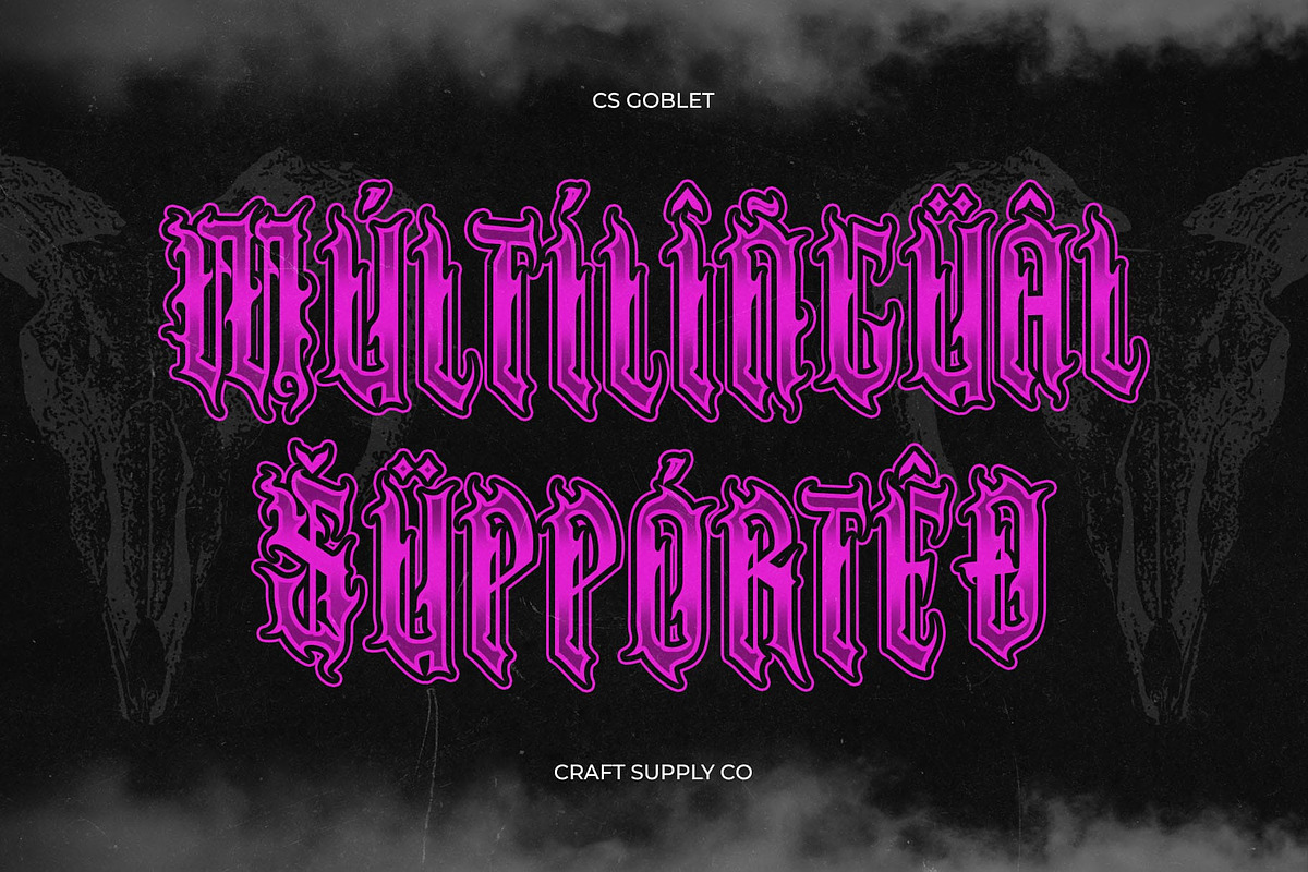 CS Goblet – Blackletter Font, a Blackletter Font by Craft Supply Co. (Photo 6 of 8)