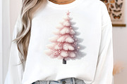 Pink Christmas Tree Clipart Bundle, an Illustration by SinaCreation (Thumbnail 4 of 7)