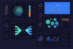 cryptocurrency infographic elements, a Templates & Theme by fet