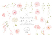 Blush Pink Watercolor Floral Bows, a Decorative Illustration by Veris Studio (Thumbnail 15 of 15)