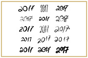 2017 Happy New Year Greeting Cards, a Background Graphic by GalaStudio (Thumbnail 4 of 6)