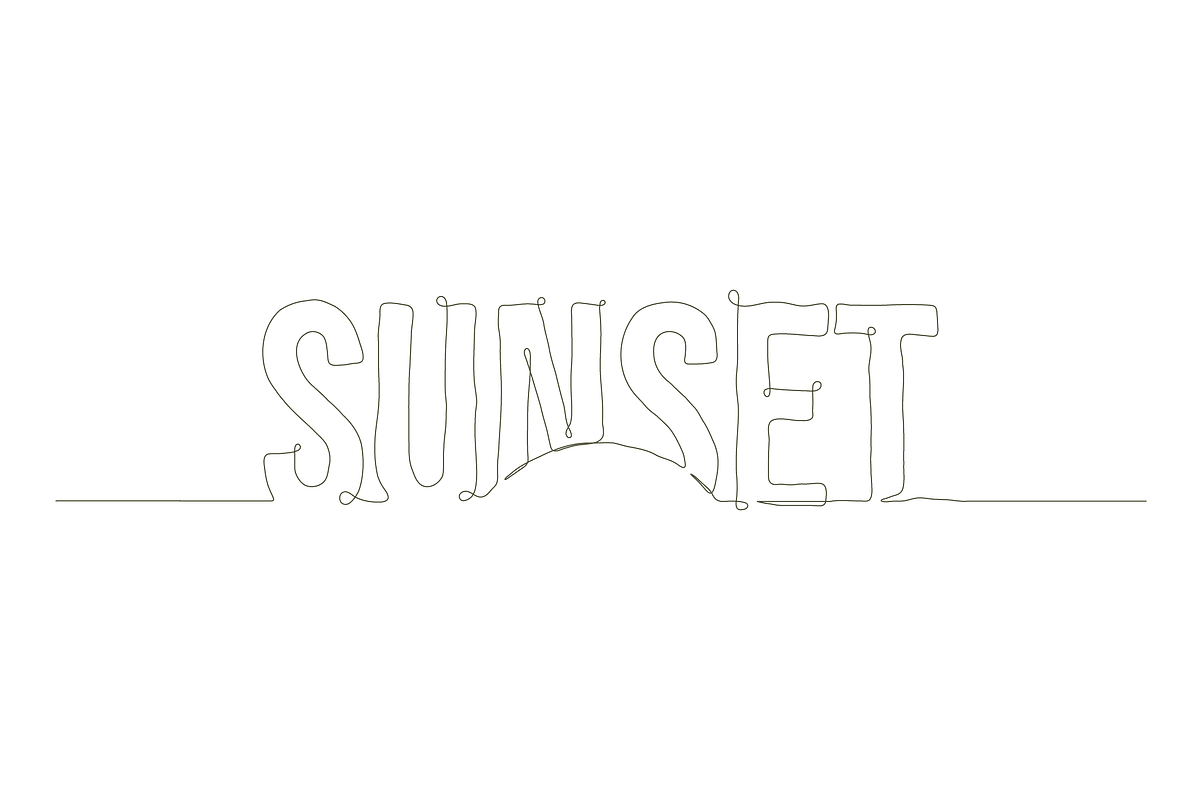 typography of Sunset, an Object Graphic by lawoel (Photo 3 of 3)