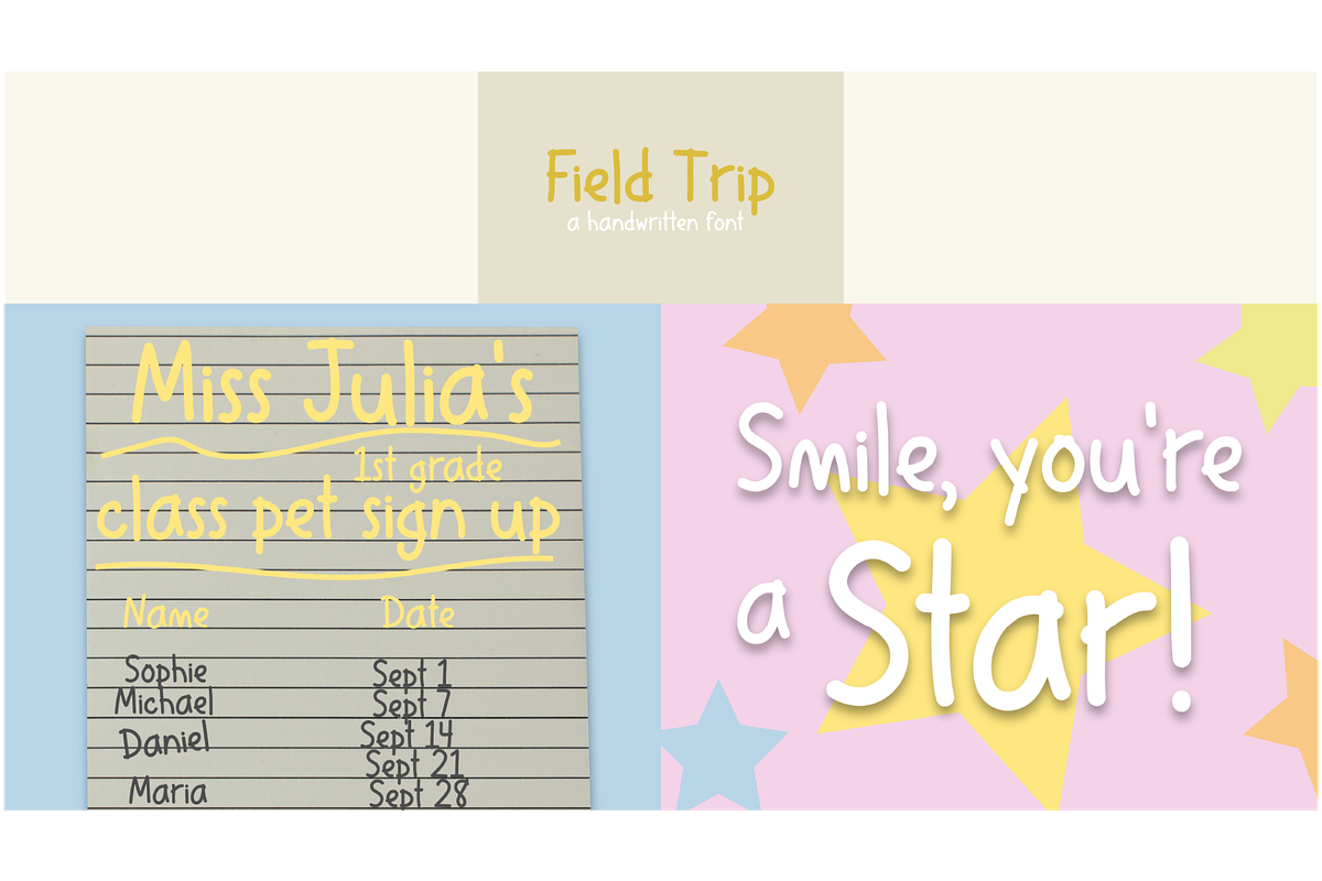 8 English Font Bundle, a Handwritten Font by noonsun (Photo 9 of 10)
