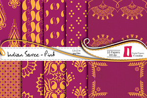 Indian Saree Paper Pack Pink