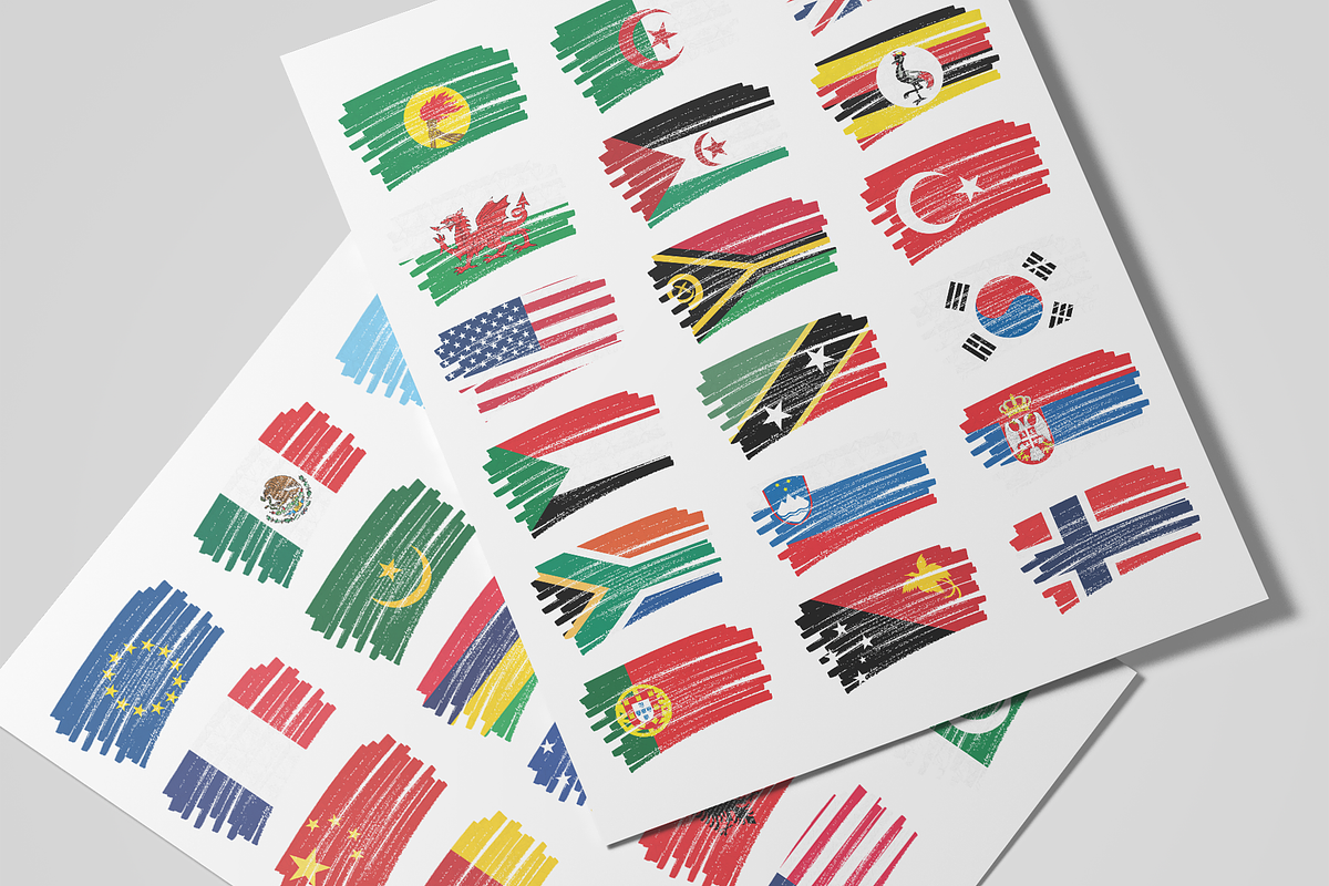 Sketcy Flags (232 Flags), a Solid Icon by alpercakici (Photo 3 of 3)