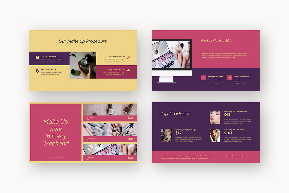 Numa : Beauty Brand Google Slides, a Presentation Template by Punkl Camp (Photo 8 of 16)