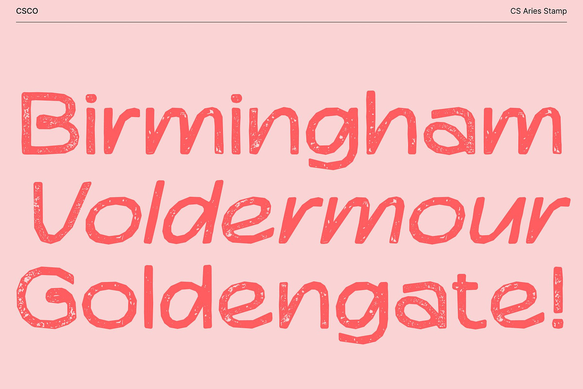 CS Aries Stamp, a Sans Serif Font by Craft Supply Co. (Photo 4 of 8)