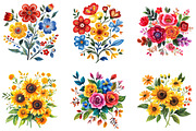 Mexican Flowers,, an Illustration by DreamArtGraphic (Thumbnail 2 of 4)