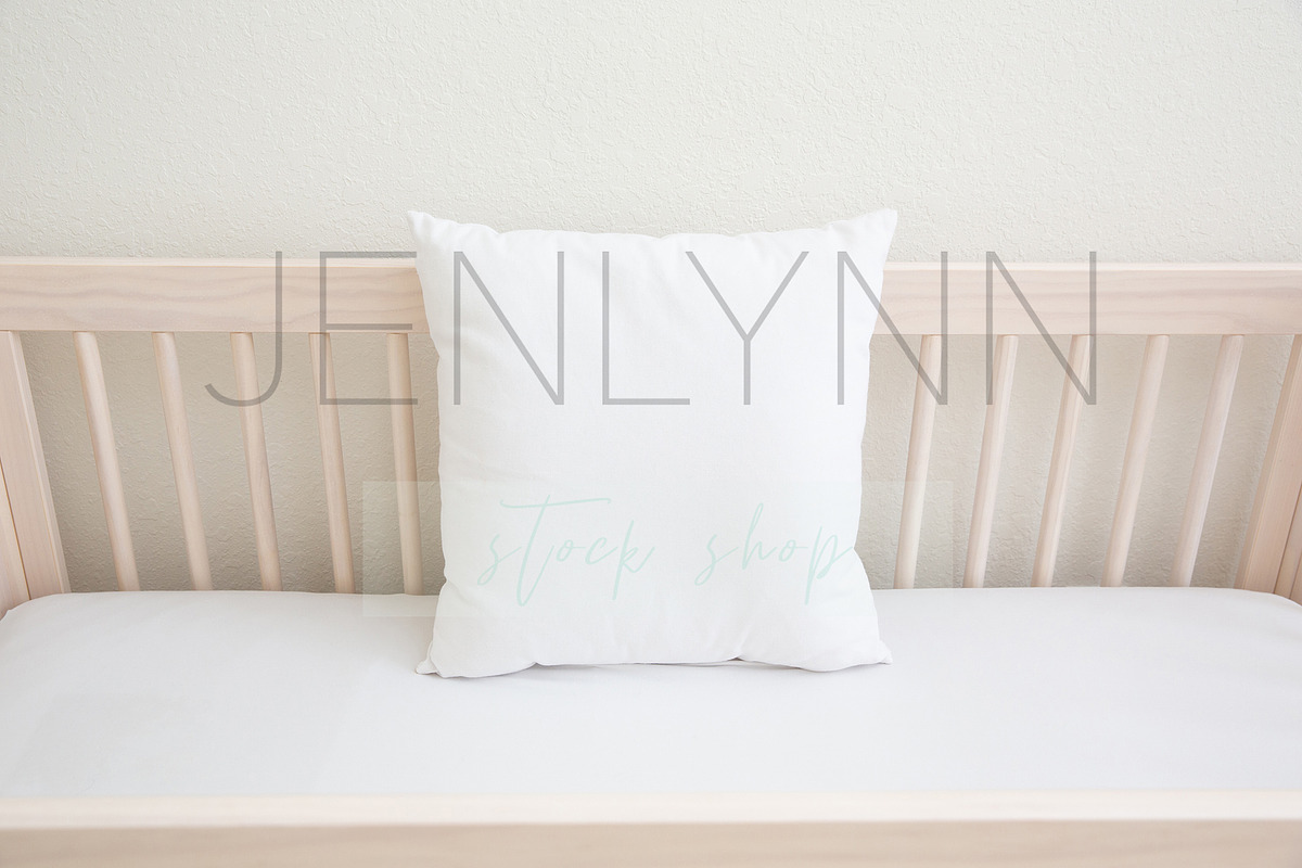 White Pillow + Sheets Mockup #NN36, a Product Mockup by JENLYNN Stock Shop (Photo 4 of 5)