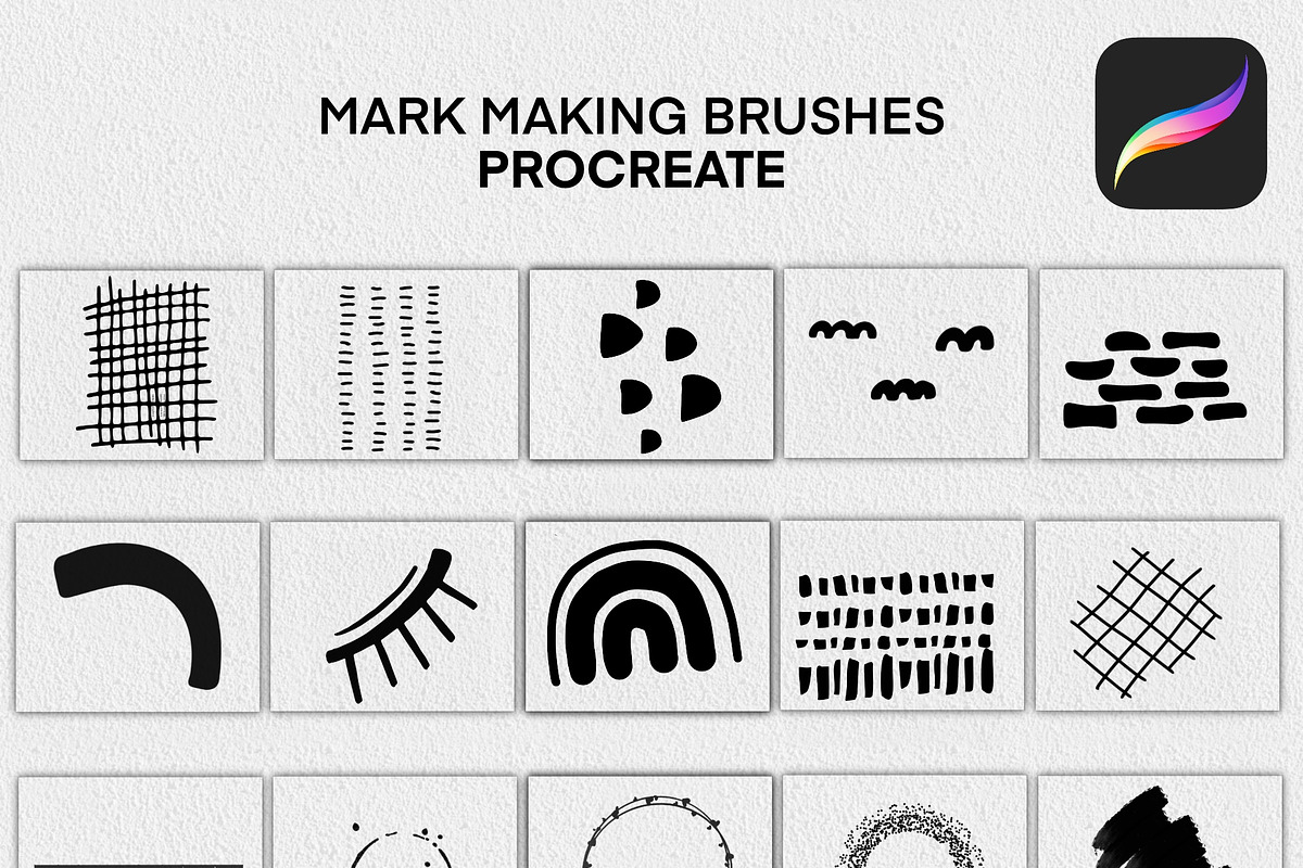 Procreate Mark Making Brushes Set 1, a Brushes & More by Soaring Bird Designs (Photo 4 of 6)