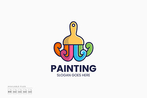 Octopus Painting Logo, a Branding & Logo Template by Zeer Graphic