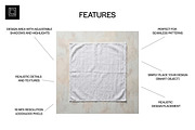Square Tea Towel Fabric Mockup PSD, a Household Mockup by 1001 mockups (Thumbnail 2 of 6)
