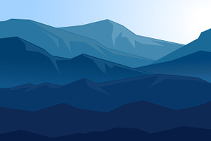 Vector Mountain Landscape