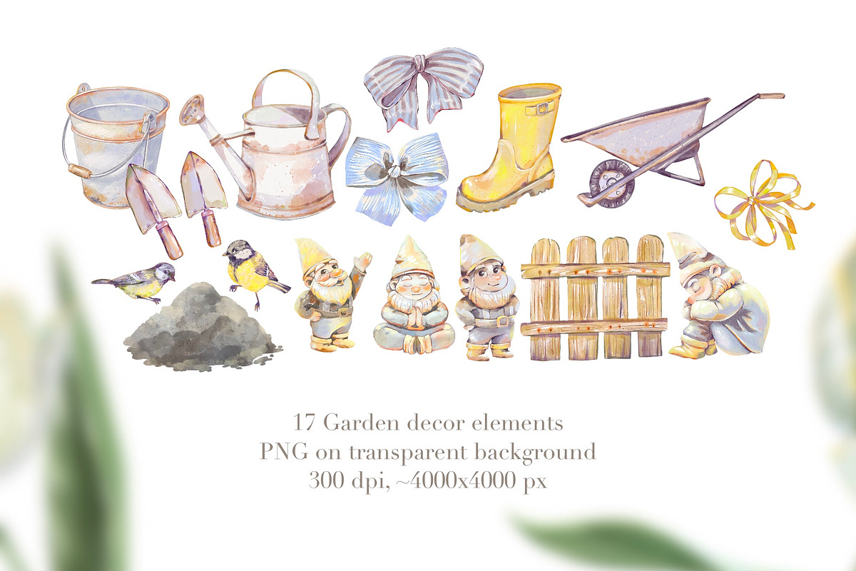 Tulips Spring Garden, watercolor set, an Illustration by Shabbypie (Photo 2 of 12)