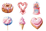 Watercolor Birthday Sweet Treats PNG, an Illustration by SinaCreation (Thumbnail 3 of 5)