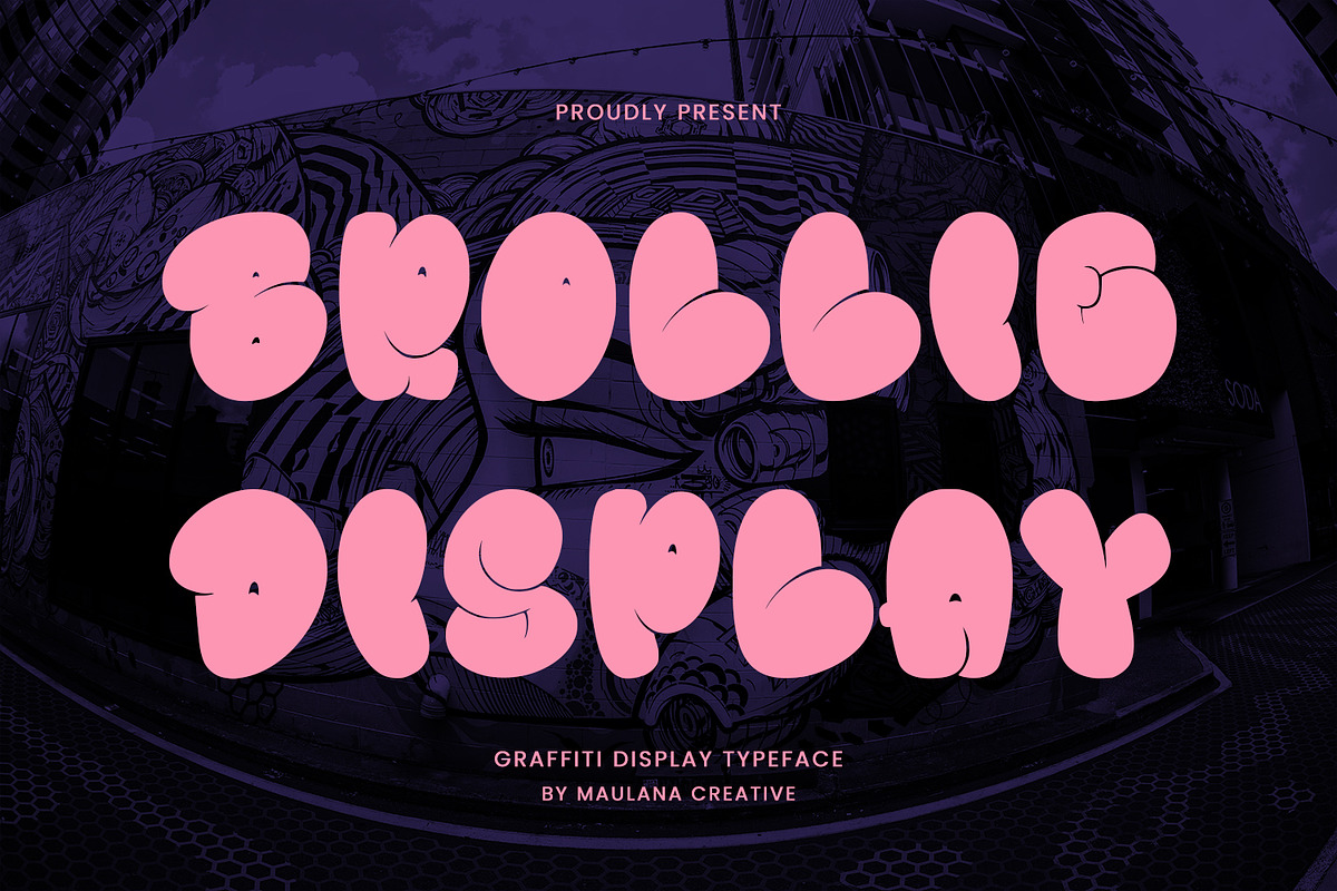 Brollie Graffiti Display Typeface, a Handwritten Font by Maulana Creative (Photo 1 of 7)