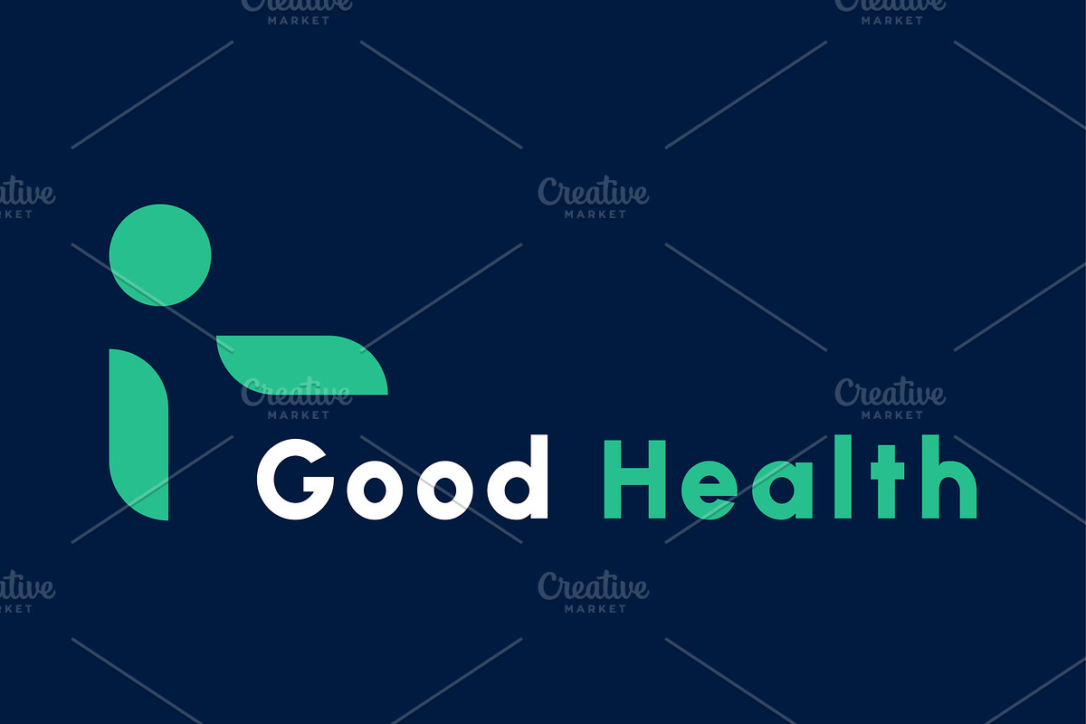 Good Health Text Logo Icon, a Branding & Logo Template by Morvana Crew