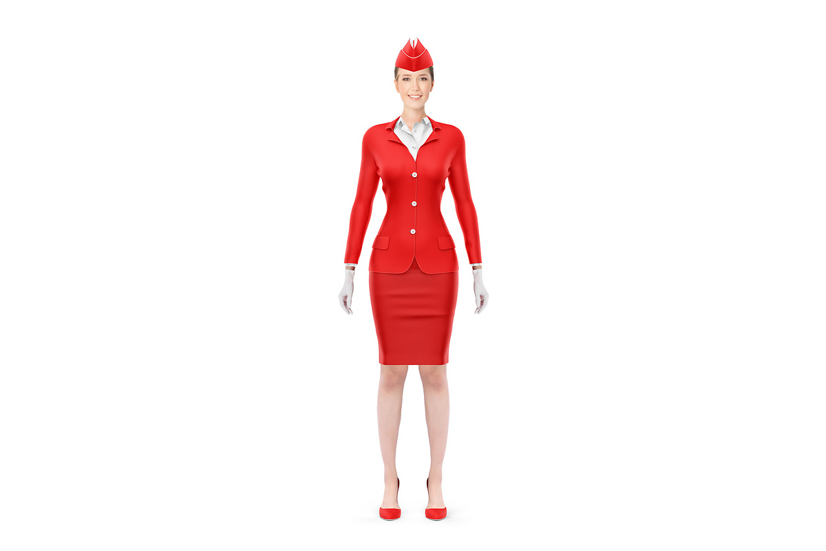Stewardess Uniform Mockup, a Product Mockup by PSD Market (Photo 3 of 4)