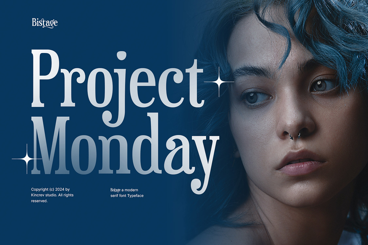 Bistage - a Modern Serif Typeface, a Serif Font by Kincrev Studio (Photo 3 of 11)