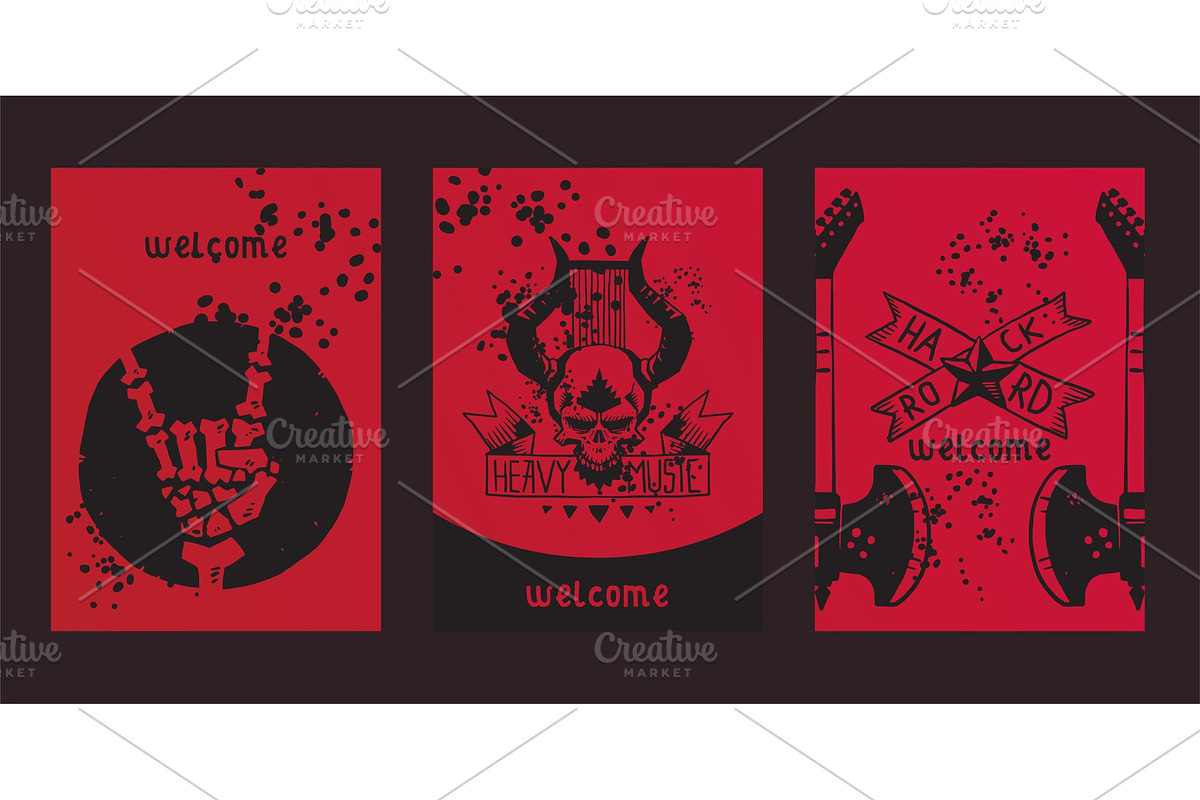 Heavy metal pattern vector rock, a Texture Graphic by ...
