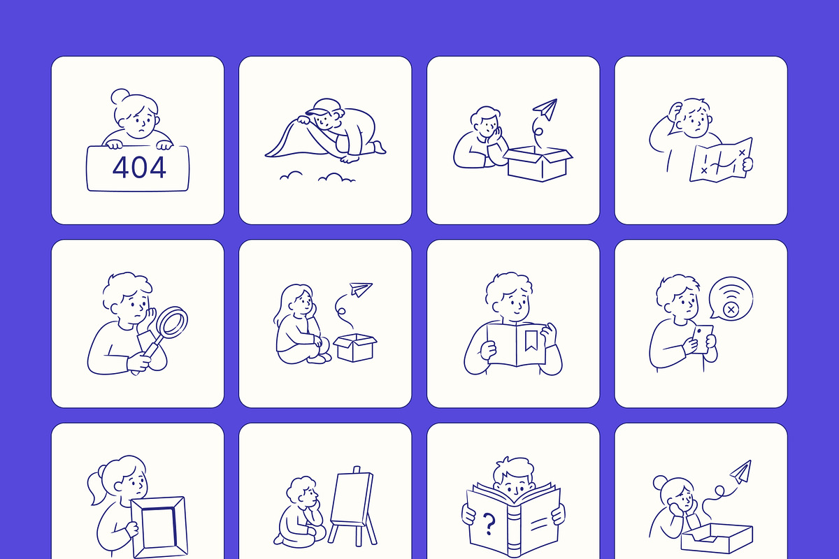 Empty States Hand-Drawn Doodles, an Outline Icon by Vectors Market (Photo 7 of 9)