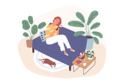 Woman chatting online in dating app, a Person Illustration by Good Studio (Thumbnail 1 of 3)