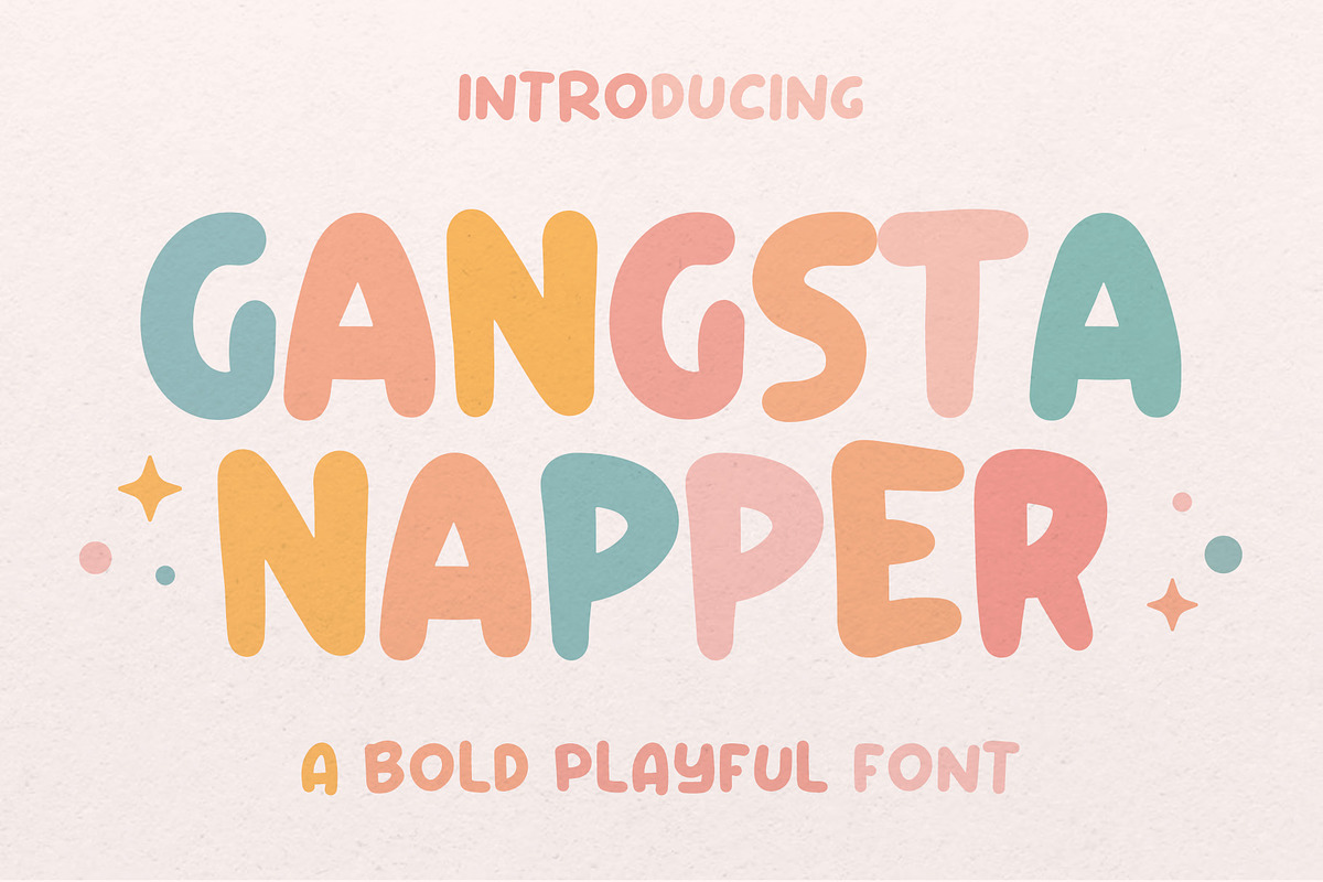 Gangsta Napper - Playful Font, a Handwritten Font by ariodsgn (Photo 1 of 8)