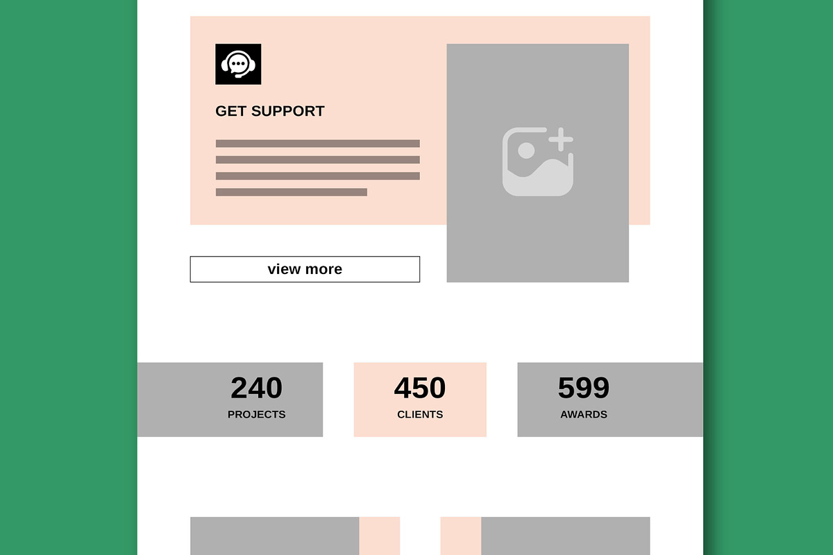 Modern Wireframe Email Newsletter, an Email Template by MightyDesign (Photo 4 of 8)
