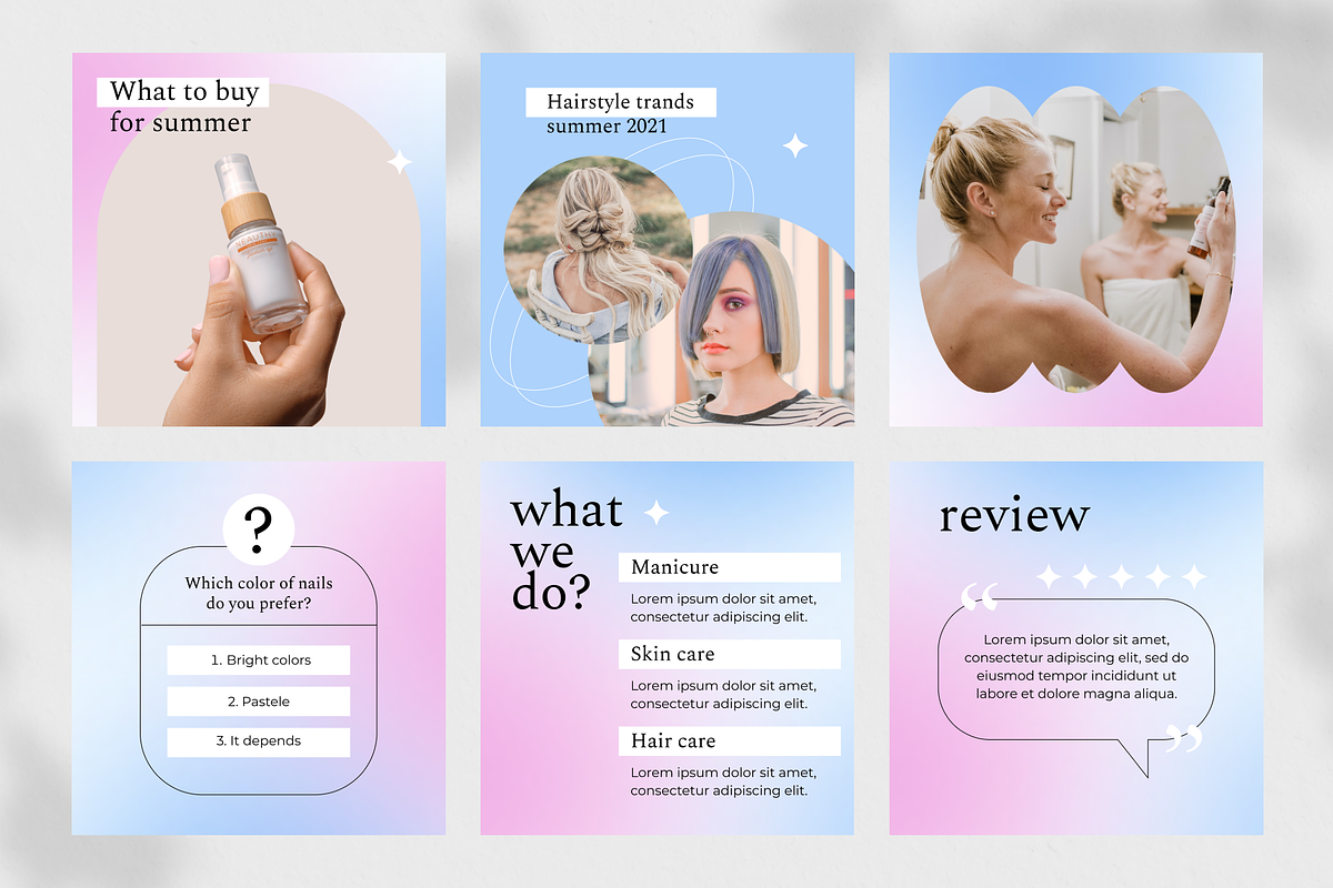 Gradient Instagram Template Canva, a Social Media Template by DesignKora (Photo 5 of 8)