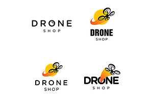 Drone Quadcopter Vector Logo