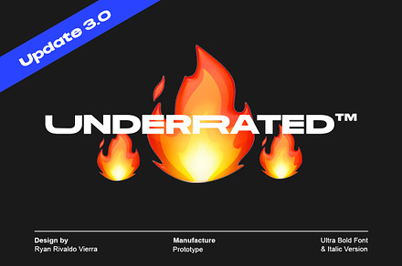 Underrated Font Update 3.0, a Sans Serif Font by Ryan Rivaldo Vierra