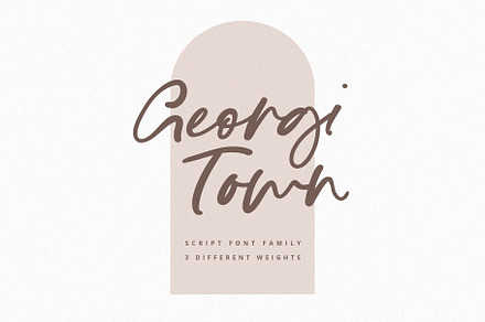 Georgi Town Script Font Family, a Font by Creativeqube Design
