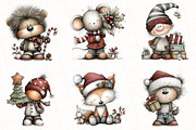 Whimsical Christmas Clipart Bundle, an Illustration by OK Design (Thumbnail 4 of 6)