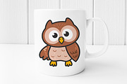 Cute Owls Cartoon animals clipart, an Animal Illustration by Noey smiley (Thumbnail 2 of 5)