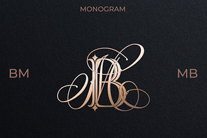 MB BM Wedding Monogram Logo