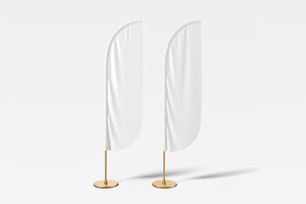 Feather Flag Mockup, an Advertising Mockup by zpackcreative (Photo 3 of 5)