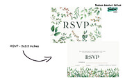 Green Foliage Wedding Invitation, a Card Template by SandraGraphicDesign (Thumbnail 5 of 8)